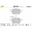Jeu de 4 plaquettes de frein avant VALEO 301751 - Visuel 1