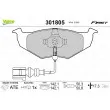 Jeu de 4 plaquettes de frein avant VALEO 301805 - Visuel 1