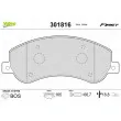 Jeu de 4 plaquettes de frein avant VALEO 301816 - Visuel 1