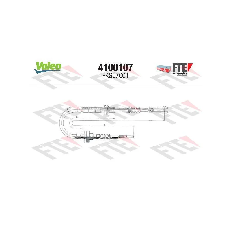 Tirette à câble, commande d'embrayage VALEO 4100107