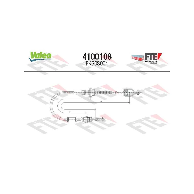 Tirette à câble, commande d'embrayage VALEO 4100108