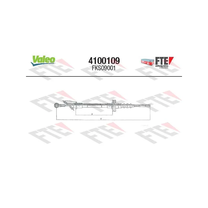 Tirette à câble, commande d'embrayage VALEO 4100109