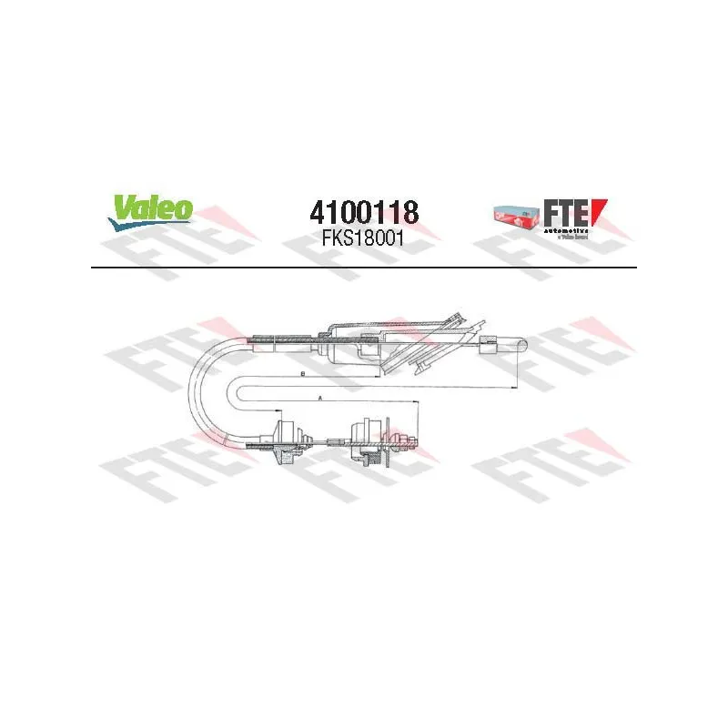 Tirette à câble, commande d'embrayage VALEO 4100118