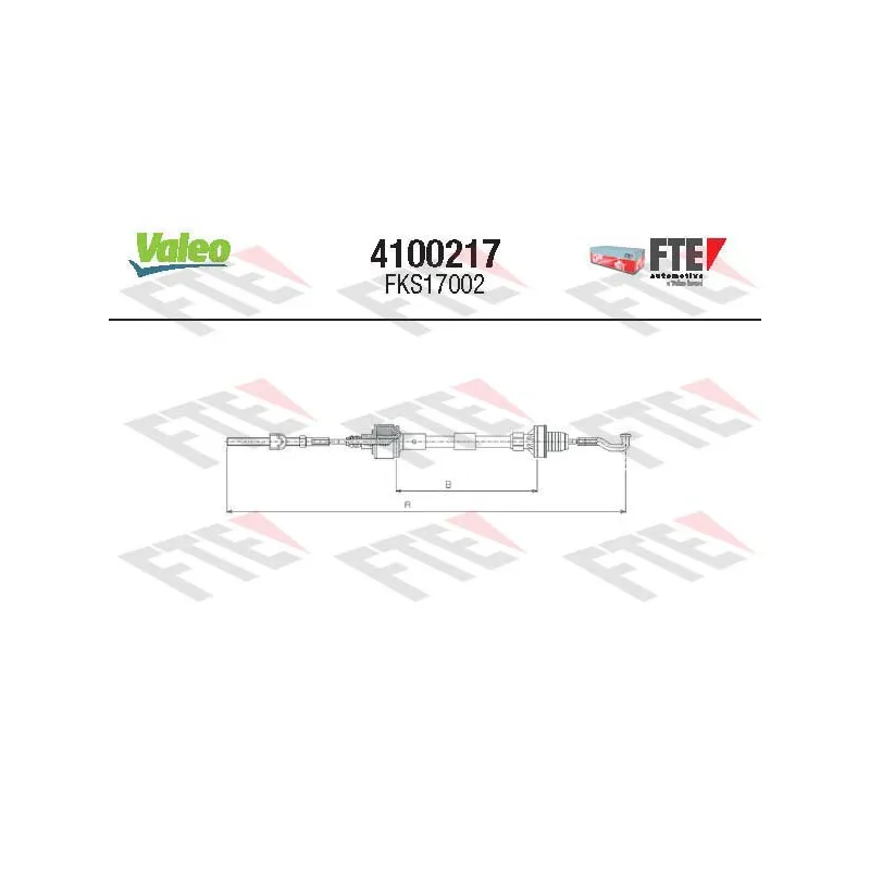Tirette à câble, commande d'embrayage VALEO 4100217