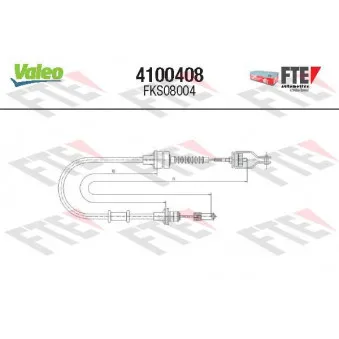 Tirette à câble, commande d'embrayage VALEO 4100408