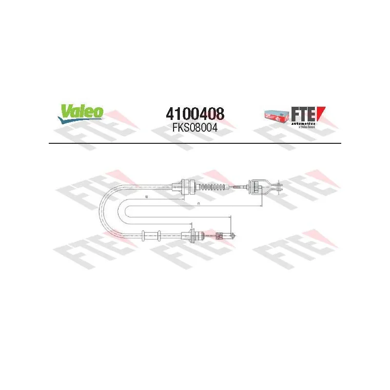 Tirette à câble, commande d'embrayage VALEO 4100408