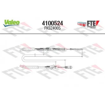 Tirette à câble, commande d'embrayage VALEO 4100524