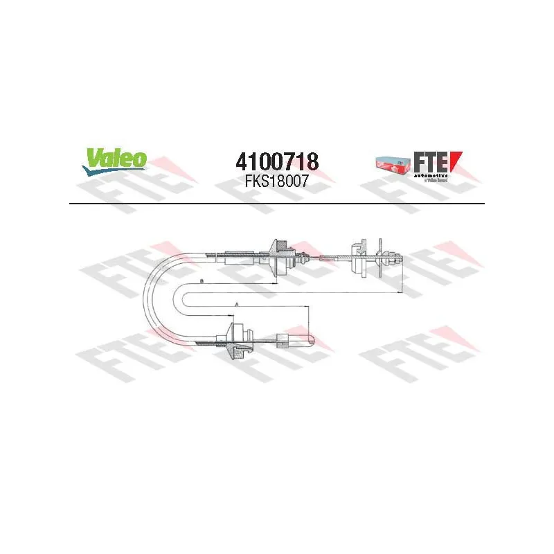 Tirette à câble, commande d'embrayage VALEO 4100718