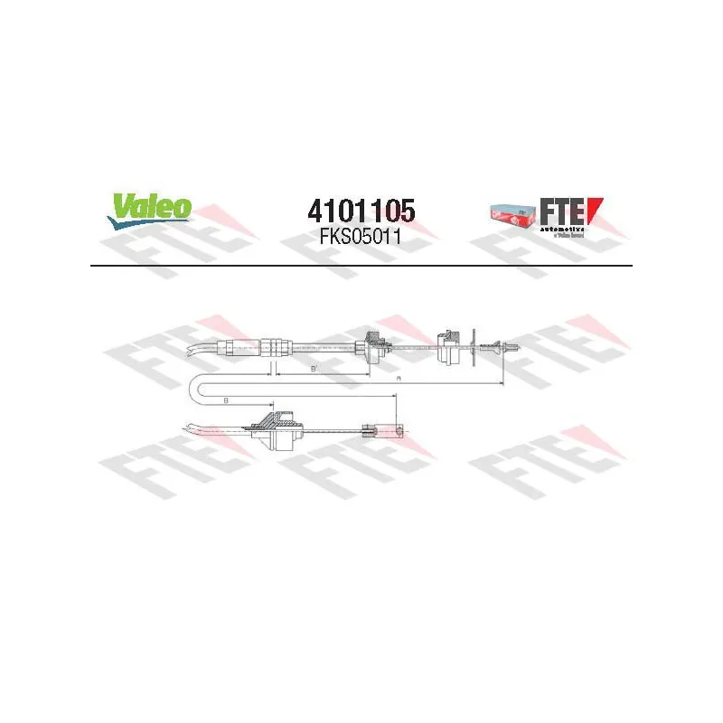 Tirette à câble, commande d'embrayage VALEO 4101105