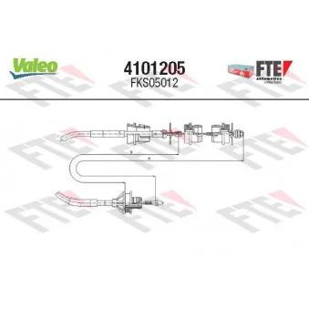 Tirette à câble, commande d'embrayage VALEO 4101205