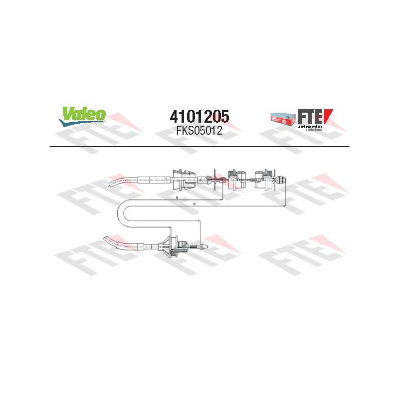 Tirette à câble, commande d'embrayage VALEO 4101205