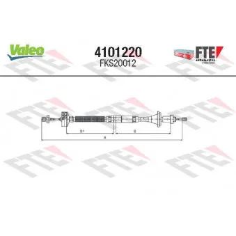 Tirette à câble, commande d'embrayage VALEO 4101220