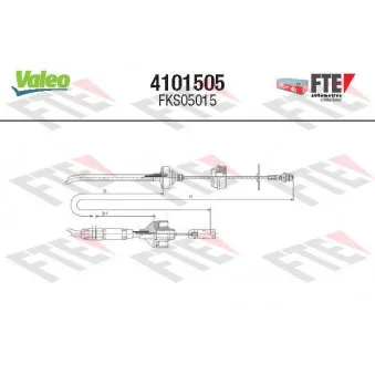 Tirette à câble, commande d'embrayage VALEO 4101505