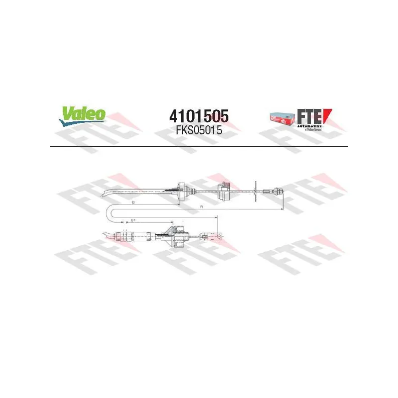 Tirette à câble, commande d'embrayage VALEO 4101505