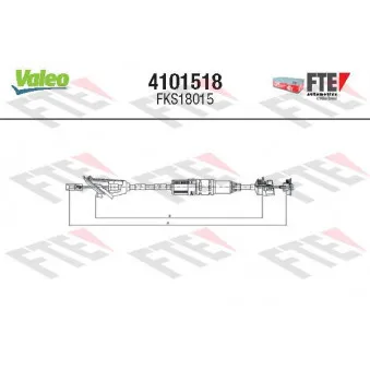 Tirette à câble, commande d'embrayage VALEO 4101518