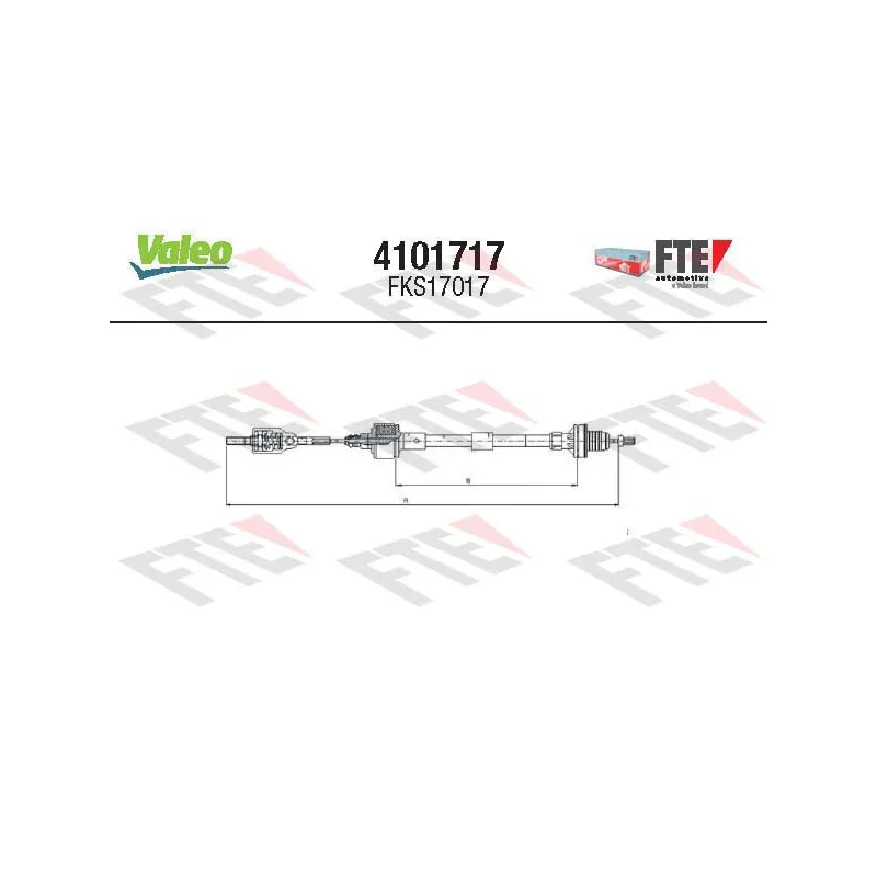 Tirette à câble, commande d'embrayage VALEO 4101717