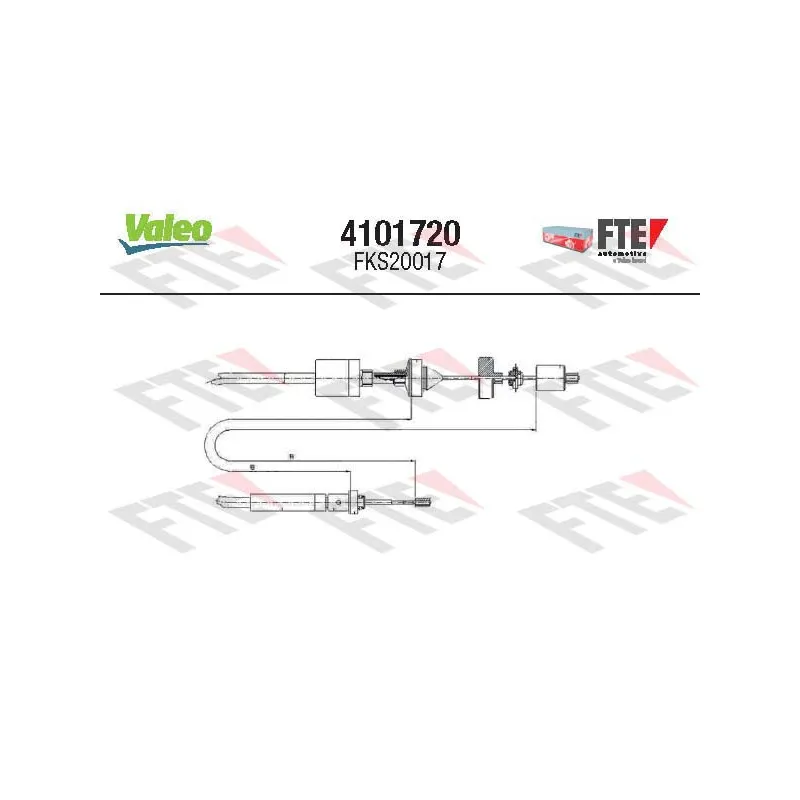 Tirette à câble, commande d'embrayage VALEO 4101720