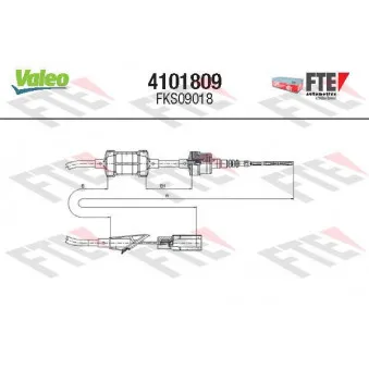 Tirette à câble, commande d'embrayage VALEO 4101809