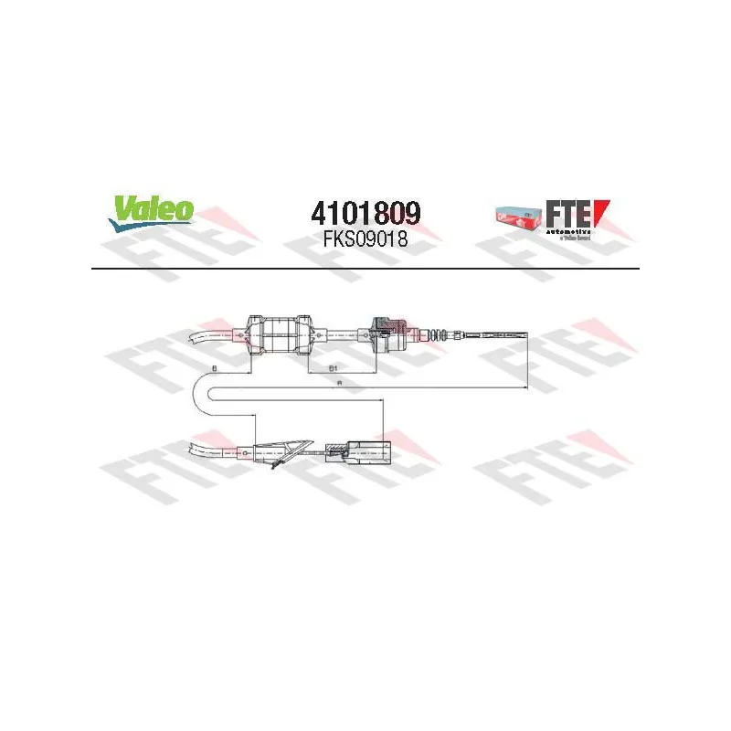 Tirette à câble, commande d'embrayage VALEO 4101809