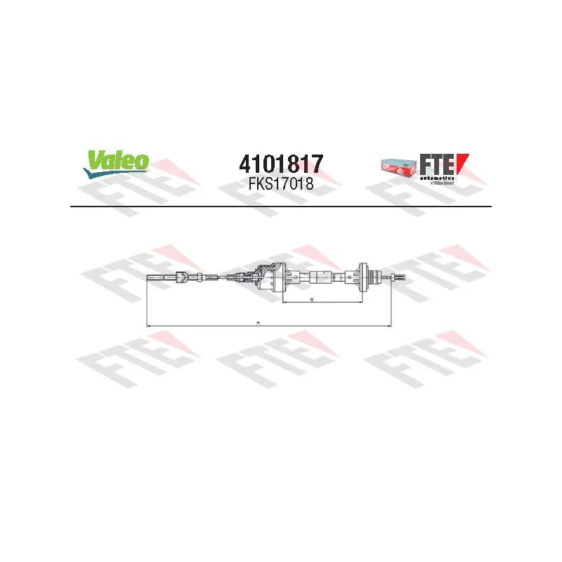 Tirette à câble, commande d'embrayage VALEO 4101817