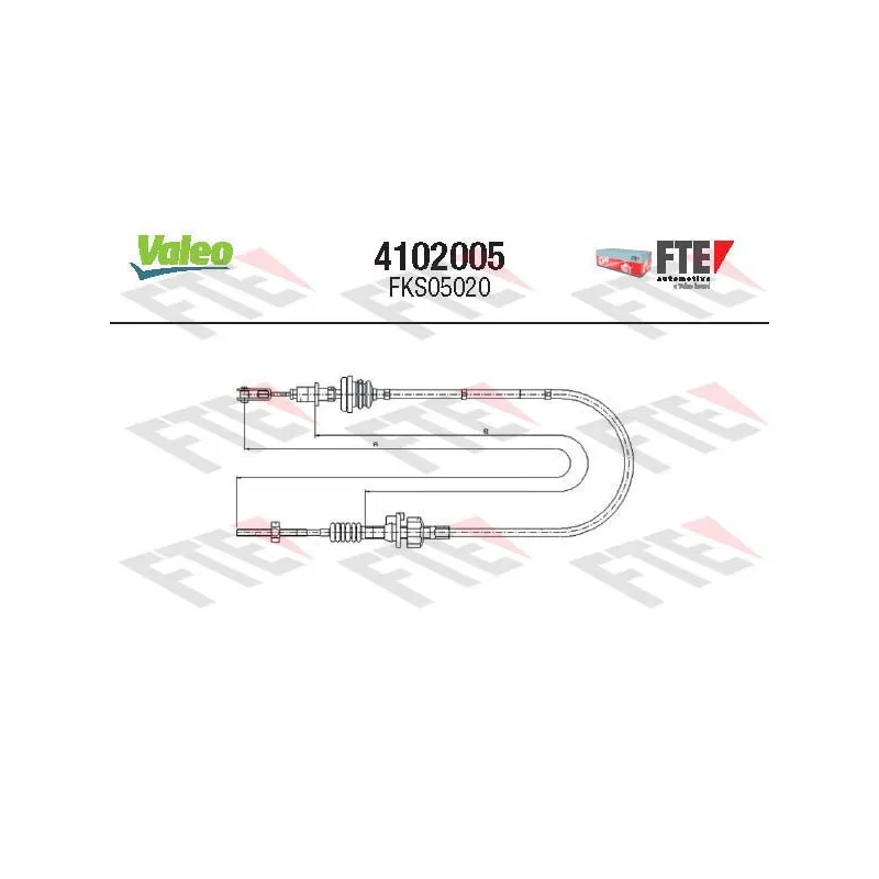 Tirette à câble, commande d'embrayage VALEO 4102005