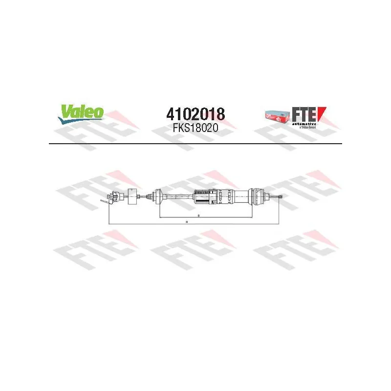 Tirette à câble, commande d'embrayage VALEO 4102018