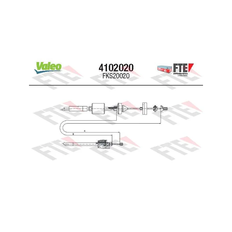 Tirette à câble, commande d'embrayage VALEO 4102020