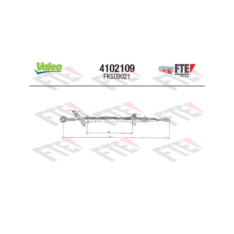 Tirette à câble, commande d'embrayage VALEO 4102109