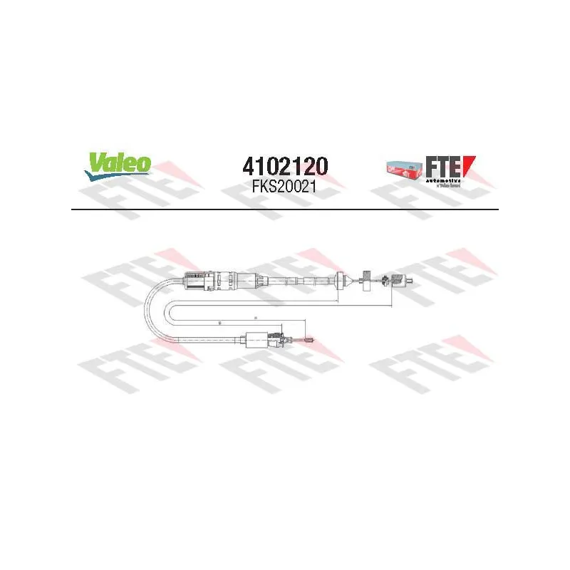 Tirette à câble, commande d'embrayage VALEO 4102120
