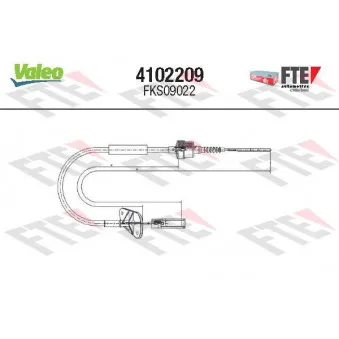 Tirette à câble, commande d'embrayage VALEO 4102209