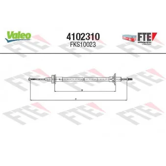 Tirette à câble, commande d'embrayage VALEO 4102310