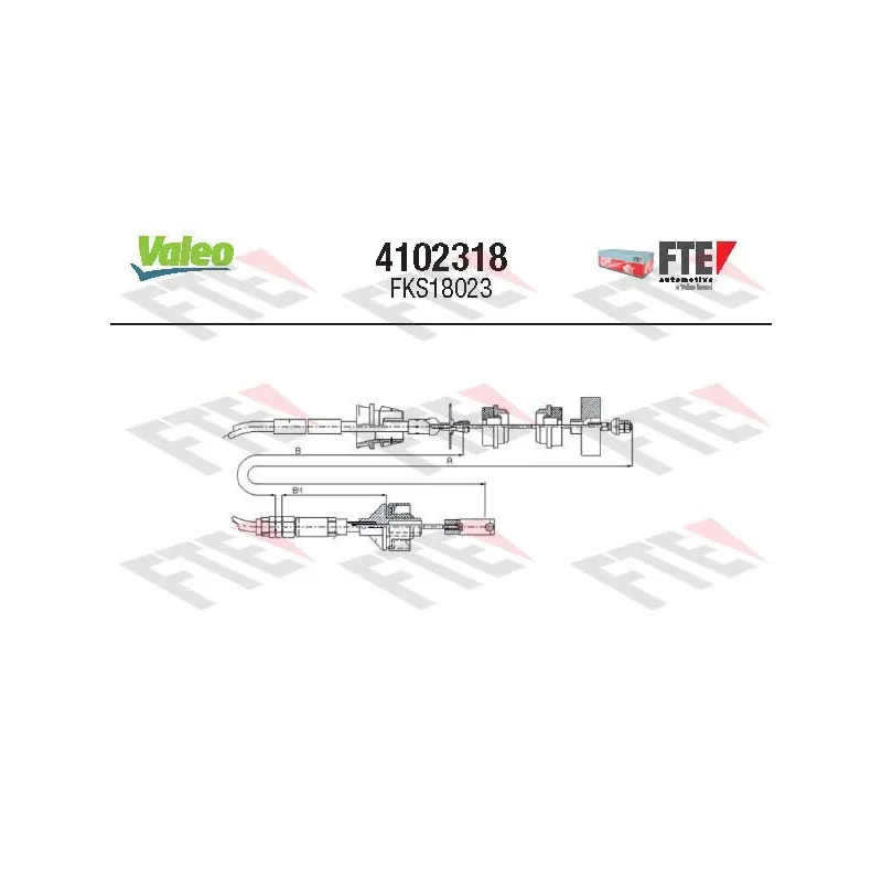 Tirette à câble, commande d'embrayage VALEO 4102318
