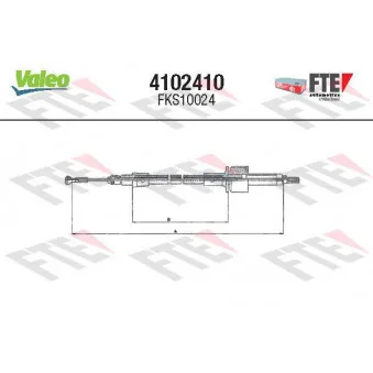 Tirette à câble, commande d'embrayage VALEO 4102410