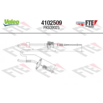 Tirette à câble, commande d'embrayage VALEO 4102509