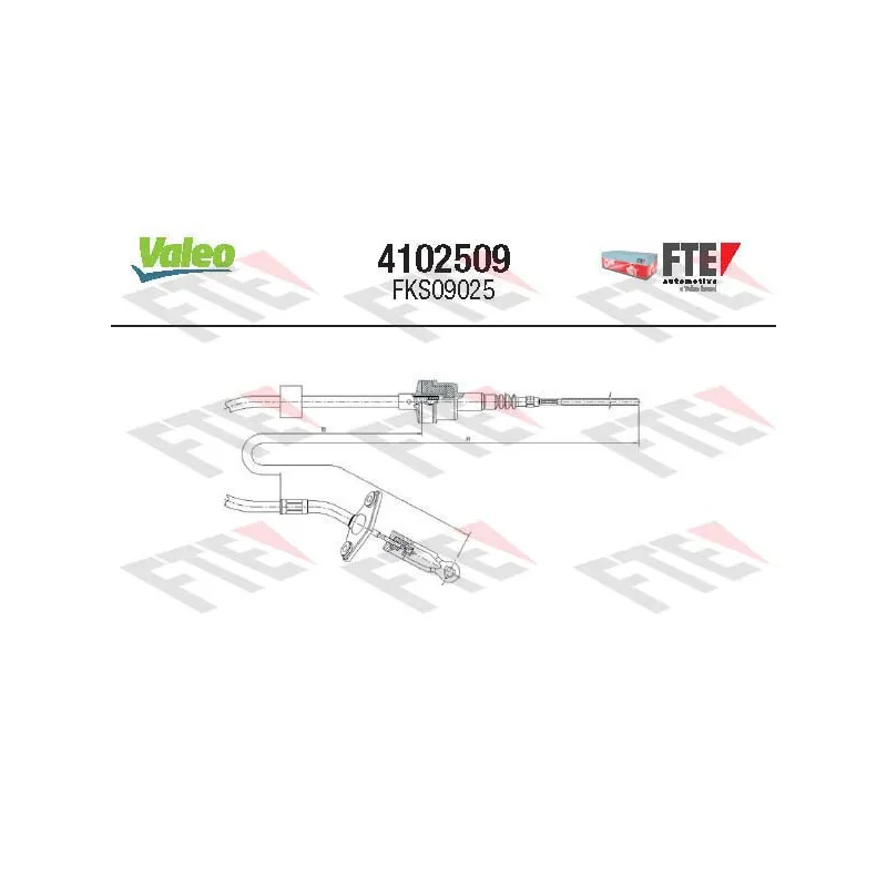 Tirette à câble, commande d'embrayage VALEO 4102509
