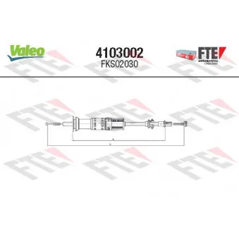 Tirette à câble, commande d'embrayage VALEO 4103002