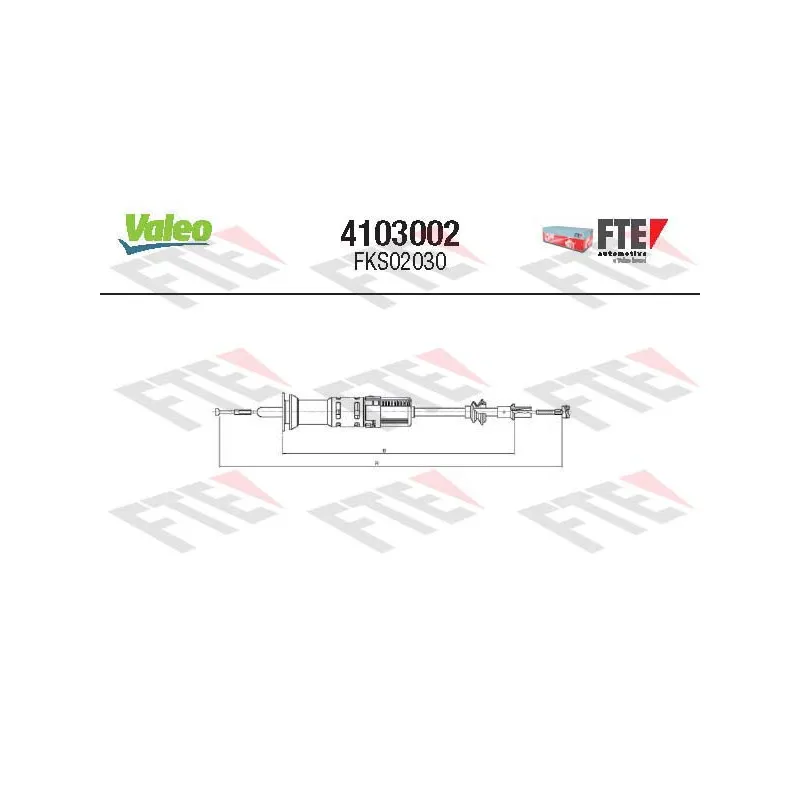 Tirette à câble, commande d'embrayage VALEO 4103002