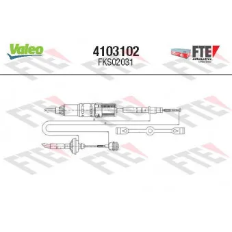 Tirette à câble, commande d'embrayage VALEO 4103102