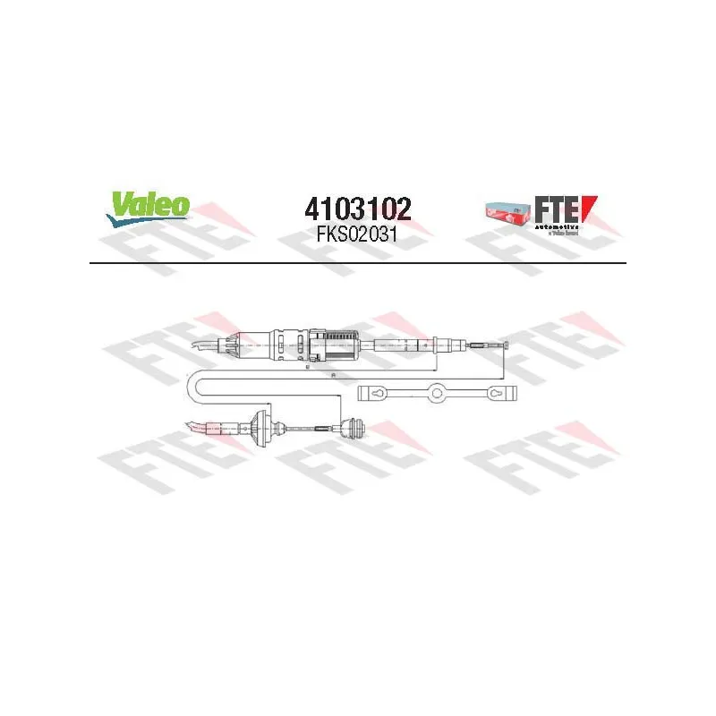 Tirette à câble, commande d'embrayage VALEO 4103102