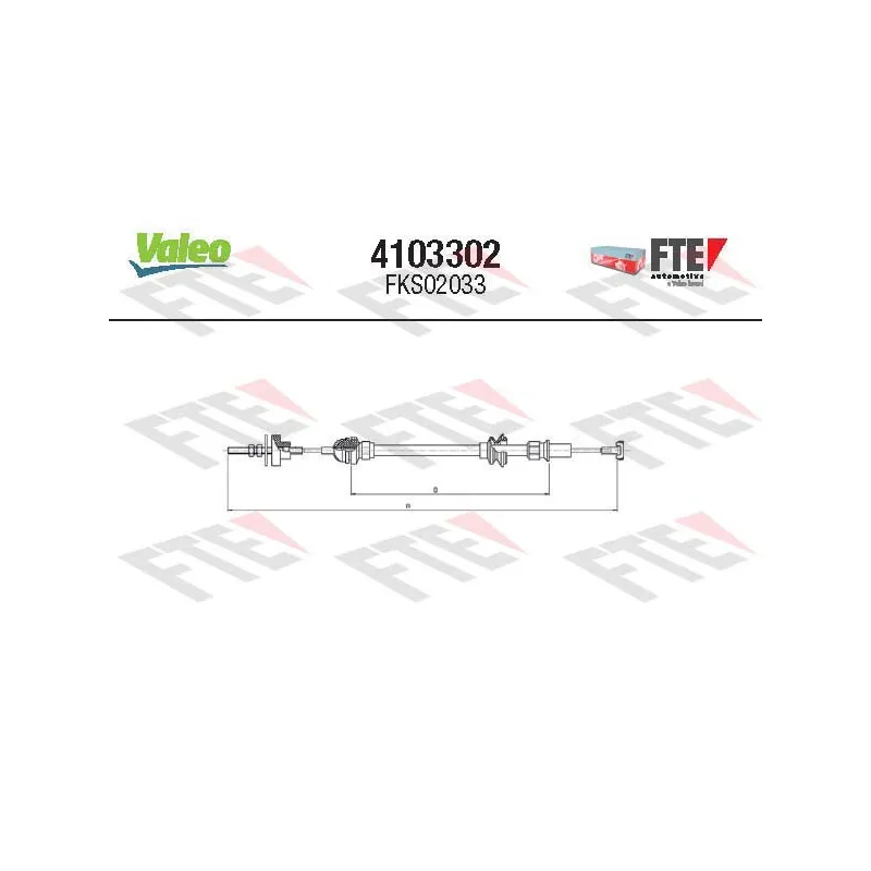 Tirette à câble, commande d'embrayage VALEO 4103302