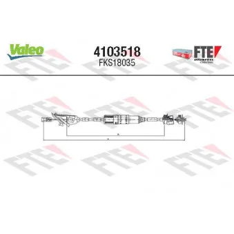 Tirette à câble, commande d'embrayage VALEO 4103518