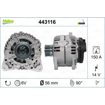 Alternateur VALEO 443116