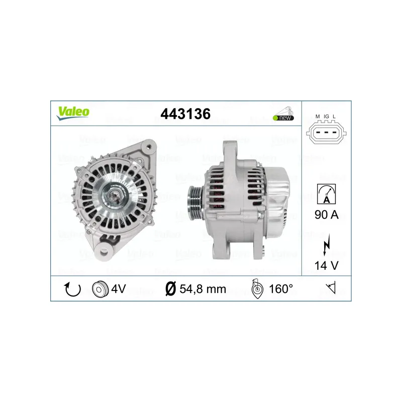 Alternateur VALEO 443136