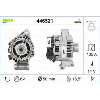 Alternateur VALEO 446521