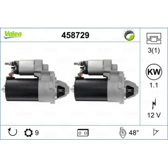 Démarreur VALEO 458729