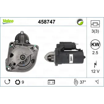 Démarreur VALEO 458747