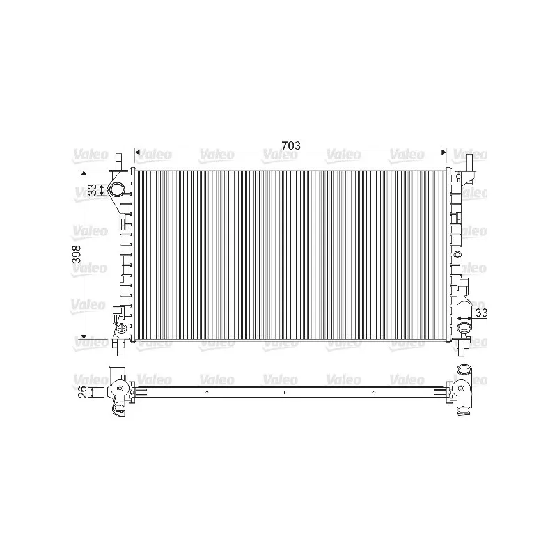 Radiateur, refroidissement du moteur VALEO 733100