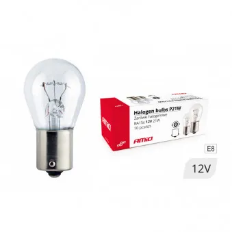 Lot de 10 ampoules, feu clignotant P21W AMIO 01491