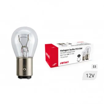 Lot de 10 ampoules, feu clignotant P21/5W AMIO 01488