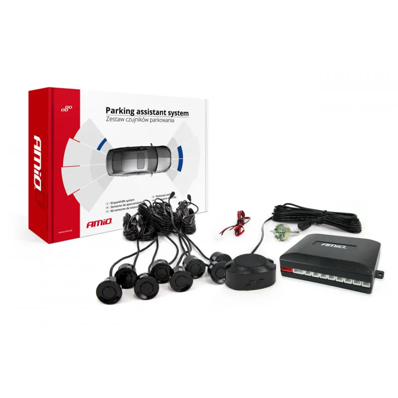 Capteur de stationnement 8 Buzzer noir AMIO 01575